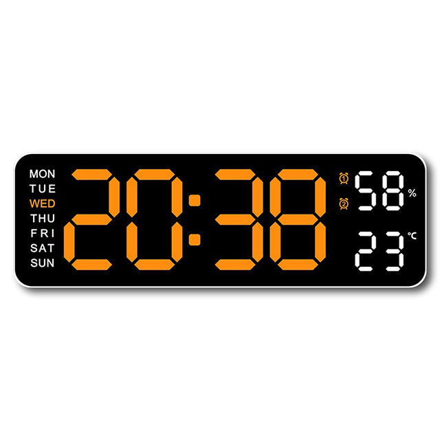 Digital LED Wall Clock 9 inch – Alarm Calendar & Temperature Display for Home or Office