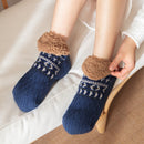 Unisex Knitted Floor Socks – Cozy Fleece Non-Slip Slipper Socks