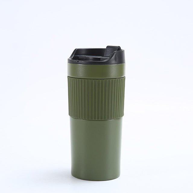 Stainless Steel French Press Coffee Maker – Vacuum Insulated Travel Mug 450ml