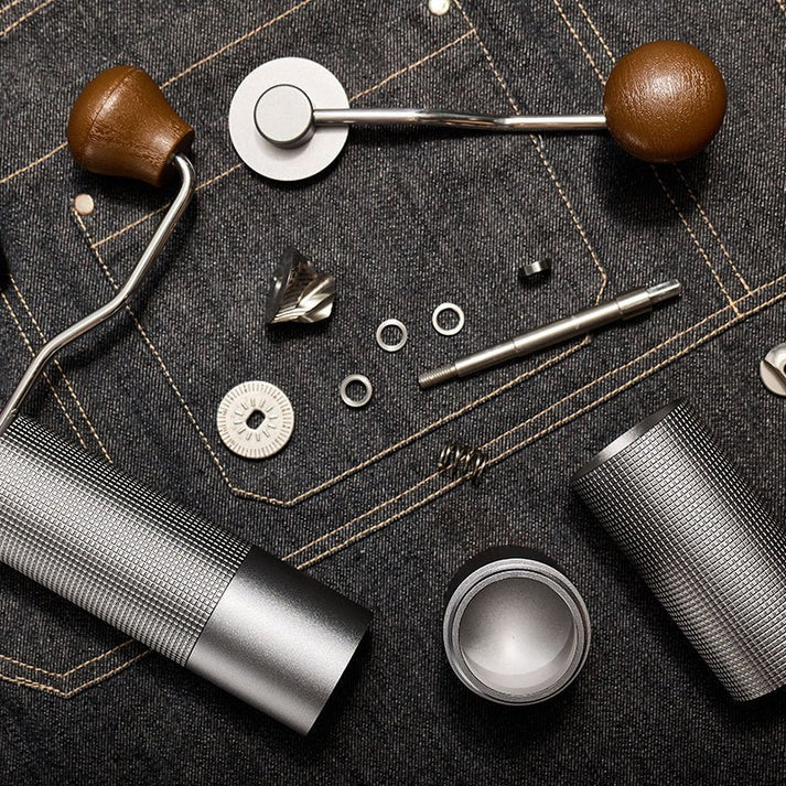 Manual Coffee Grinder – Adjustable Stainless Steel Burrs 25g Capacity Wooden