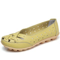 Women’s Leather Ballerinas – Lightweight Slip-On Flats Soft & Breathable Summer Walking Shoes