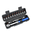 15PCS Torque Wrench Set – 1/4" Socket & Spanner Kit for Bike Repairs