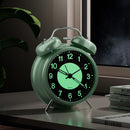 Twin Bell Alarm Clock 4 Inch – Rechargeable Luminous Retro Silent with Backlight