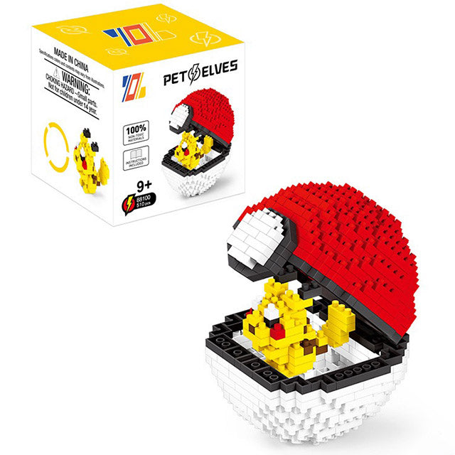 Pokémon Poké Ball Mini Building Blocks Set – (397 PCS) Assemble Brick Model