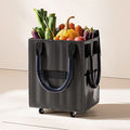 Foldable Roller Trolley Shopping Bag – Long-Handle Travel & Outdoor Storage Bag