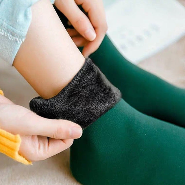 Women’s Fleece Thermal Socks – Warm Non-Slip Slipper Socks for Winter
