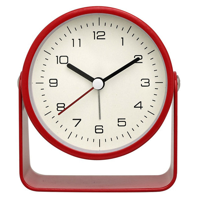 Retro Analog Silent Alarm Clock – 360° Rotating Battery-Operated Sturdy Metal Build