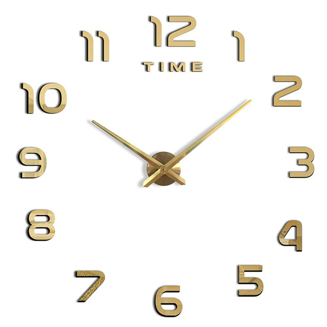 DIY 3D Wall Clock – Modern Acrylic Number Stickers Easy to Install Stylish Home Decor for Living Room