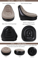 Inflatable Chair with Footrest – Portable Air Lounger Recliner with Foot Pump