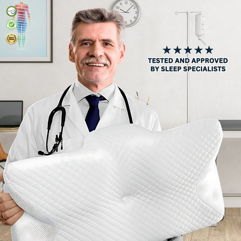 Butterfly Relief Pillow – Ergonomic Memory Foam Neck Pain Pillow