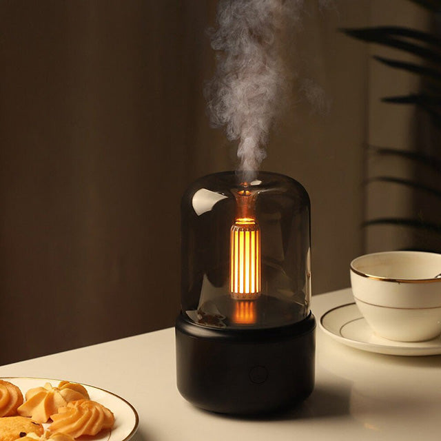 Ambimist Diffuser Aromatherapy Candlelight Diffuser – Electric Mist Humidifier with Ambi