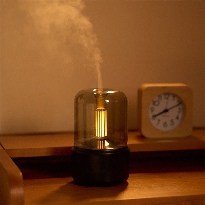 Aromatherapy Candlelight Diffuser – Electric Mist Humidifier with Ambient Light