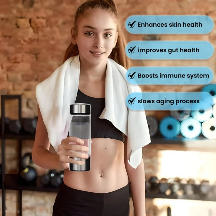 Hydrogen Water Generator Bottle – 420ml Portable Ionizer Rechargeable for Healthy Drinking Anywhere
