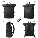 Waterproof Roll-Top Backpack – Travel Laptop Bag with USB Port & Anti-Theft Design