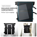 Waterproof Roll-Top Backpack – Travel Laptop Bag with USB Port & Anti-Theft Design