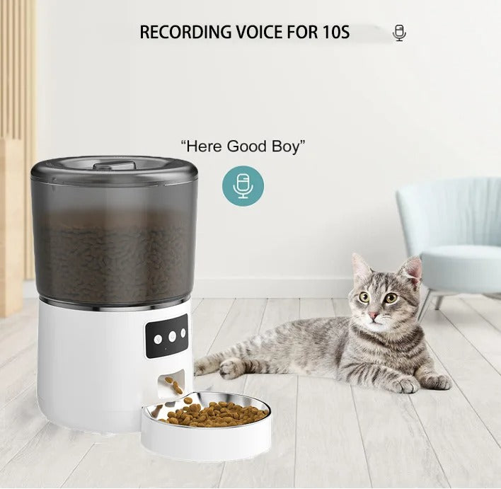Smart WiFi Pet Feeder for Cats & Dogs – 4L Automatic Dispenser