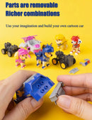 Authentic Paw Patrol Rescue Knight Toys – Pull Back Cars Building Block Set