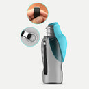 Dog Water Bottle with Collapsible Bowl - Large Capacity 800ml