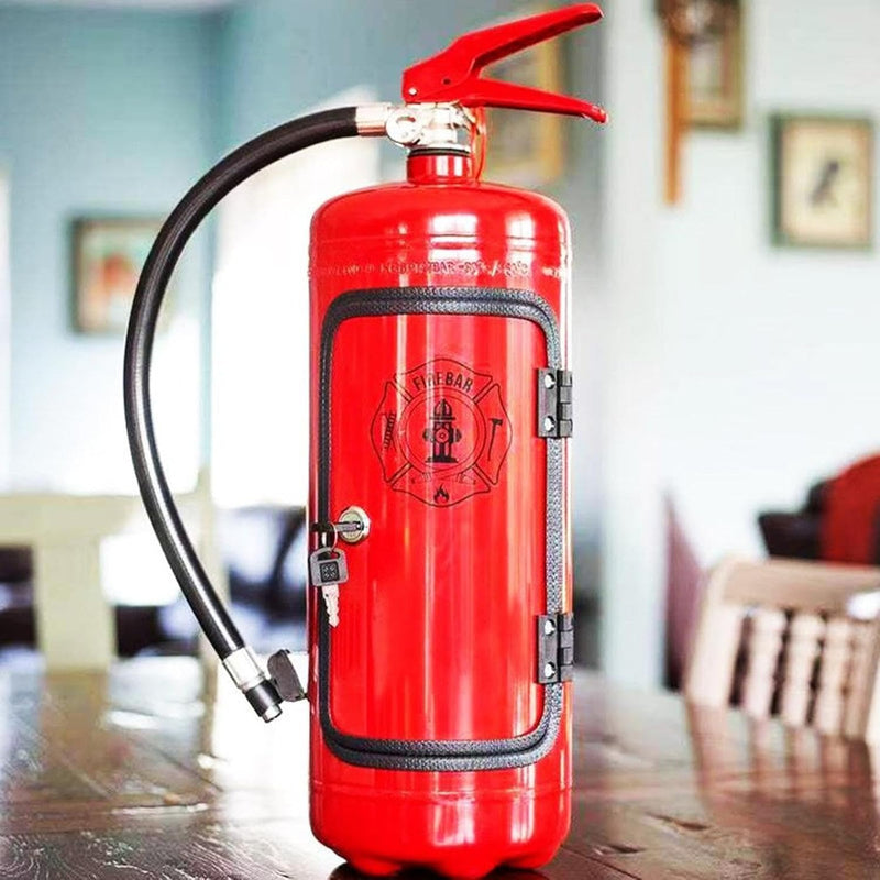 Fire Extinguisher Home Bar Cabinet – Novelty Whiskey Cabinet & Gift for Men