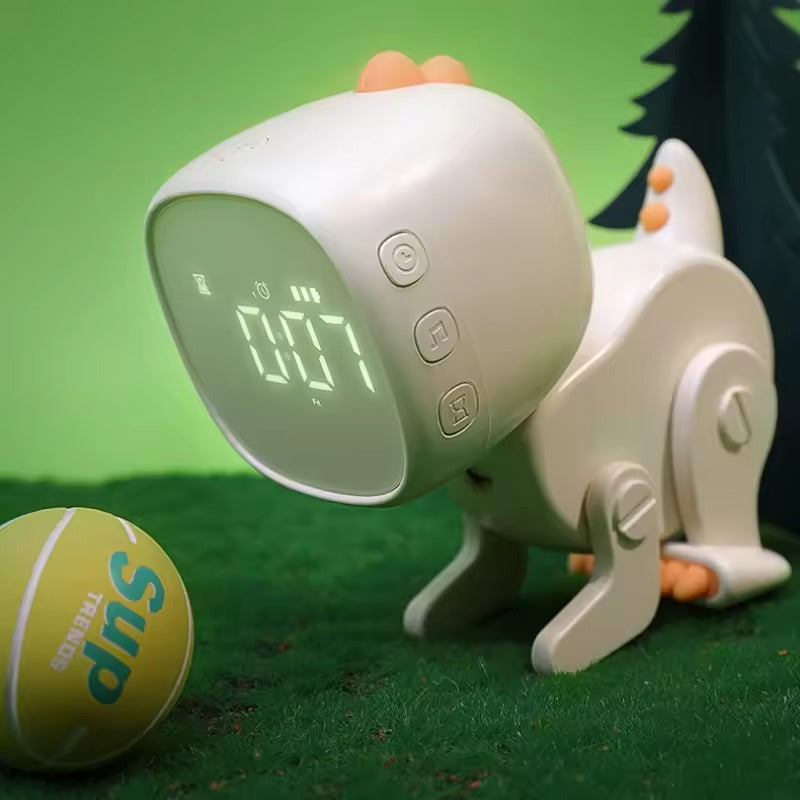 Dinosaur Kids Alarm Clock – Rechargeable with Night Light Snooze & 6 Alarms
