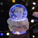 Sanrio Mini Luminous Crystal Ball – Hello Kitty & Pochacco Glowing Desktop Decoration