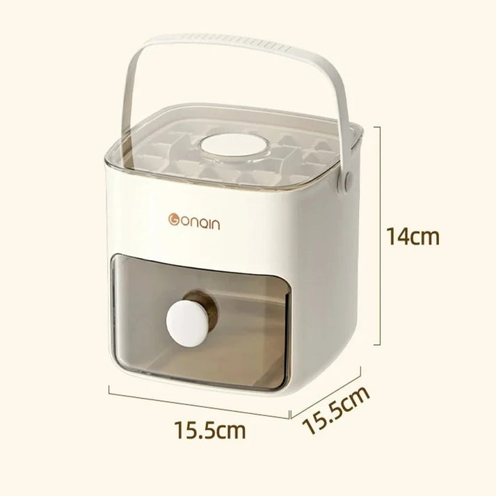 Ice Cube Maker Box – 48 Grid Portable Ice Cube Tray with Press & Lid