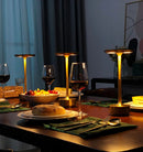 Cordless Rechargeable LED Table Lamp – Sleek Metal Design for Desk Bedside & Bar Lighting