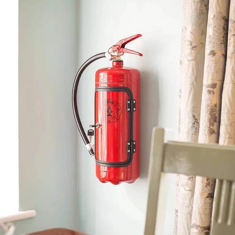 Fire Extinguisher Home Bar Cabinet – Novelty Whiskey Cabinet & Gift for Men