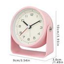 Retro Analog Silent Alarm Clock – 360° Rotating Battery-Operated Sturdy Metal Build