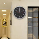 Black Wall Clock with Hygrometer & Thermometer – Quartz Silent Indoor Décor