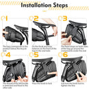 Waterproof Bicycle Saddle Bag – 1.5L Hard Shell Seat Bag with Rotating Lock