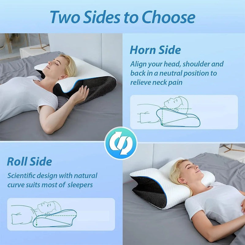 Butterfly Relief Pillow – Ergonomic Memory Foam Neck Pain Pillow