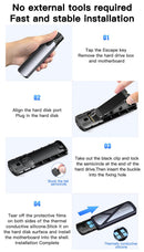 M.2 NVMe & SATA SSD Hard Drive Enclosure – USB-C 10Gbps Tool-Free Case (2230–2280)