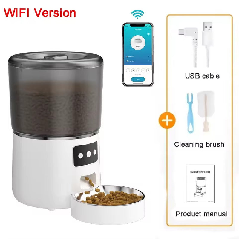 Smart WiFi Pet Feeder for Cats & Dogs – 4L Automatic Dispenser