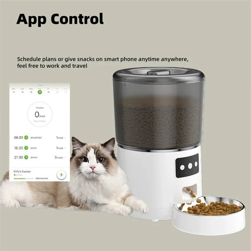Smart WiFi Pet Feeder for Cats & Dogs – 4L Automatic Dispenser