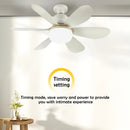 Compact Silent Ceiling Fan-Integrated Ceiling Light - Three Light Settings with Remote