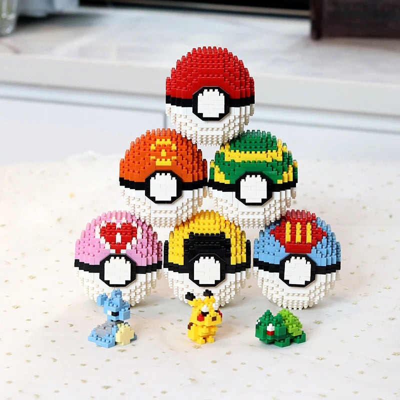 Pokémon Poké Ball Mini Building Blocks Set – (397 PCS) Assemble Brick Model
