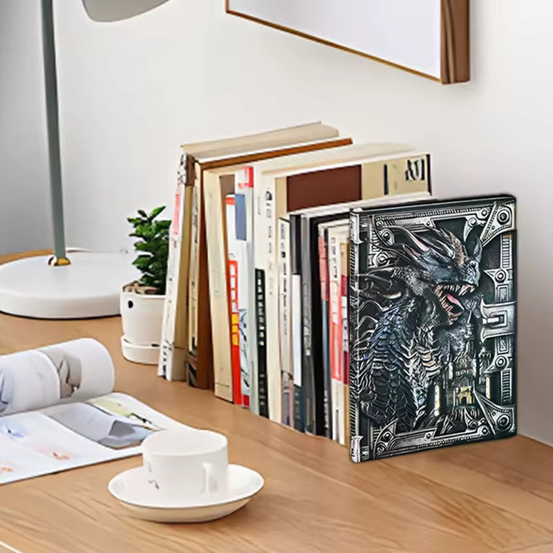 Dungeons and Dragons Journal – 400 Page Leather Notebook with 3D Dragon Design