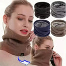 Unisex Winter Neck Warmer – Knitted Snood Scarf with Thick Plush Lining