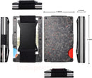 Minimalist Metal Wallet with Money Clip - Forged Carbon RFID Card Holder