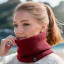Unisex Winter Neck Warmer – Knitted Snood Scarf with Thick Plush Lining
