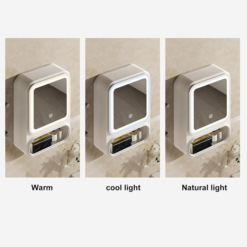 LED Bathroom Mirror Cabinet – Storage with Magnetic Door & Tissue Dispenser