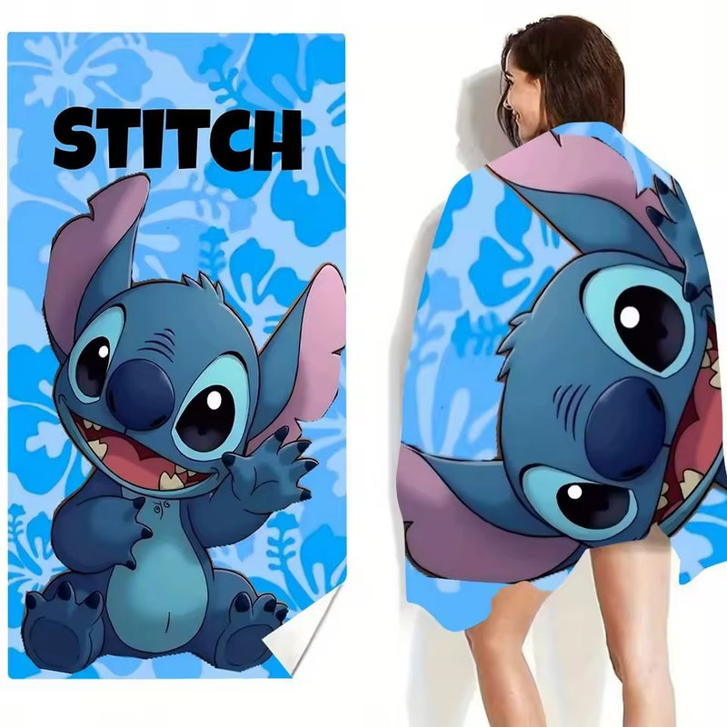 Stitch Microfiber Beach Towel – Quick-Dry Sand-Free for Kids & Adults