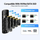 M.2 NVMe & SATA SSD Hard Drive Enclosure – USB-C 10Gbps Tool-Free Case (2230–2280)
