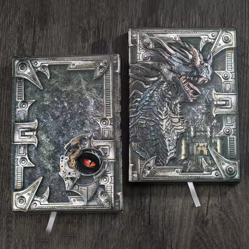 Dungeons and Dragons Journal – 400 Page Leather Notebook with 3D Dragon Design