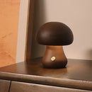Wooden Touch LED Mushroom Night Light