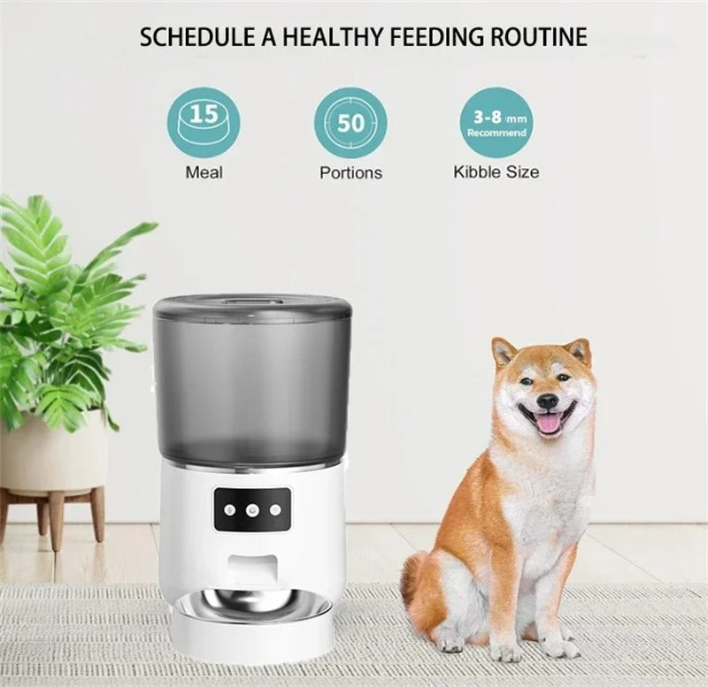 Smart WiFi Pet Feeder for Cats & Dogs – 4L Automatic Dispenser