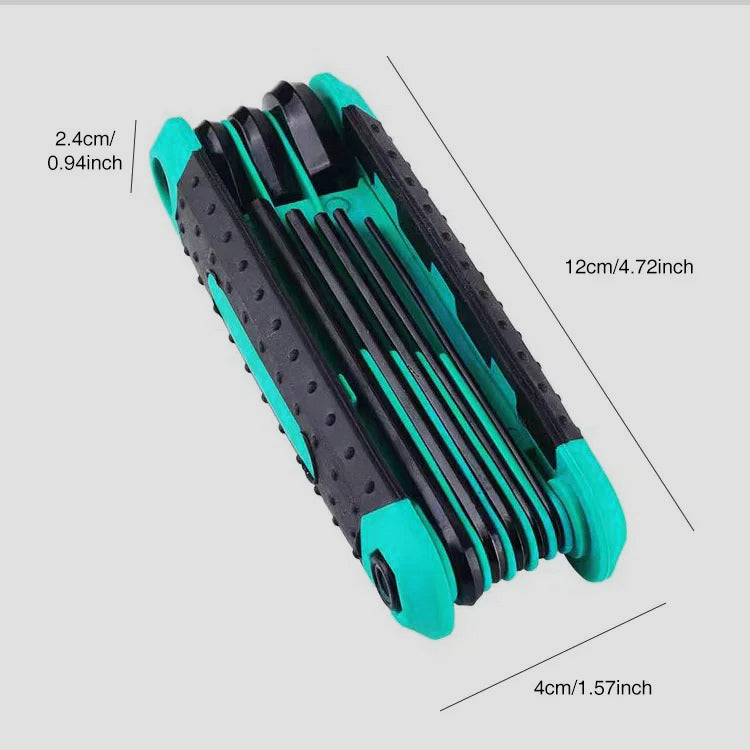 8-in-1 Folding Hex Key Set – 2 Pieces Set Portable Allen Wrench for Bike & Home Repairs