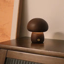 Wooden Touch LED Mushroom Night Light