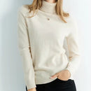 Cozy Thermal Turtleneck Sweater – Slim Fit Fleece Knit Top Pullover
